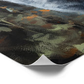 可愛いロシアのブルー猫アートプリントポスター ポスター (角)