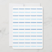 可愛いロッキングホース青い男の子双子ベビーシャワー 招待状 (裏面)