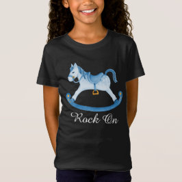 可愛いロッキング絵を描ホースアートの子供Tシャツ Tシャツ