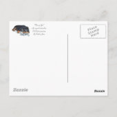 可愛いロットワイラー子犬の可愛い子犬テディベアアート ポストカード (裏面)