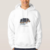 可愛いロットワイラー子犬の赤ちゃん灰色のテディベア犬 パーカ (正面)