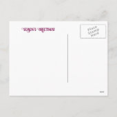 可愛いロバのクリスマスホリディハガキ シーズンポストカード (裏面)