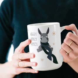 可愛いロバのクリスマス  コーヒーマグカップ