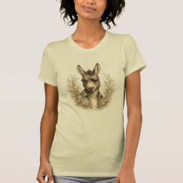 可愛いロバのプリントTシャツ レディース Tシャツ