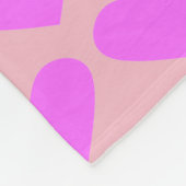 可愛いロバonピンクハート フリースブランケット (角)