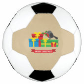 可愛いロビンと4つのギフトカラフル サッカーボール (正面)