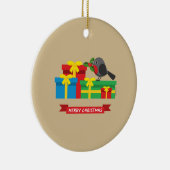 可愛いロビンと4つのギフトカラフル セラミックオーナメント (右)