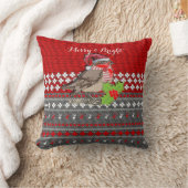 可愛いロビンクリスマステーマホームデコール クッション (ブランケット)