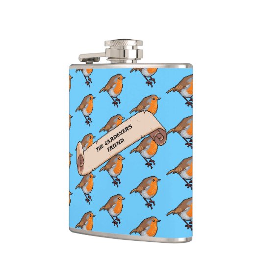 可愛いロビンザガーデナーの友人レトロ作品 フラスク (左)