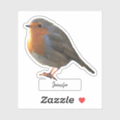 可愛いロビンパーソナライズされたバードカカスタムット シール (シート)