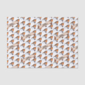 可愛いロビンメリークリスマス80年代レトロバードパターン 薄葉紙 (正面)