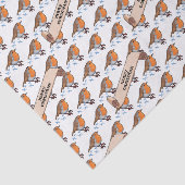 可愛いロビンメリークリスマス80年代レトロバードパターン 薄葉紙 (詳細)