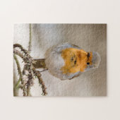 可愛いロビン鳥 ジグソーパズル (横)