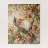 可愛いロビン ジグソーパズル (縦)