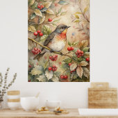 可愛いロビン ポスター (キッチン)