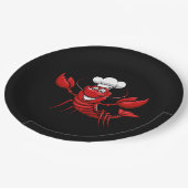 可愛いロブスター沸騰タイルパーティー ペーパープレート (アングル)