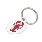 可愛いロブスター航海のビーチIDラベル ペット ネームタグ (側面)