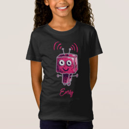 可愛いロボグランジットピンク名 Tシャツ