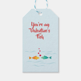 可愛いロマトニックフィッシュバレンタインデー ギフトタグ