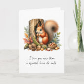 可愛いロマンおもしろい引用文ウォーターカラーバレンタインデー カード (正面)