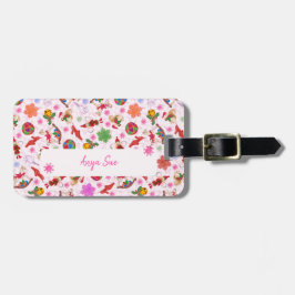 可愛いロマンカラフルコムホリデークリスマスオーナメント ラゲッジタグ