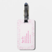 可愛いロマンカラフルコムホリデークリスマスオーナメント ラゲッジタグ (裏面縦)