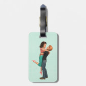 可愛いロマンス:スウィートアーツパーソナライズされたエンブレイス ラゲッジタグ (裏面縦)