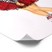 可愛いロマンチックなカップル – 愛 – 愛する – キス ポスター (角)