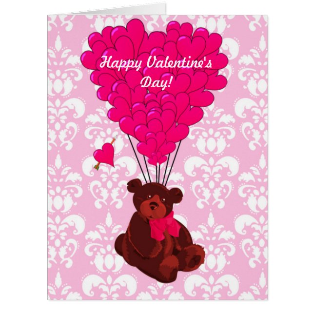 可愛いロマンチックなテディベアのバレンタイン (正面)