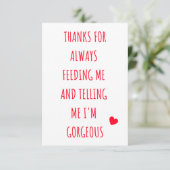 可愛いロマンチックなバレンタインデーのカード サンキューカード (スタンド正面)