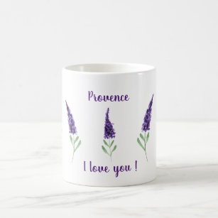 可愛いロマンチックなプロヴァンス私はあなたを愛するコーヒーマグ コーヒーマグカップ