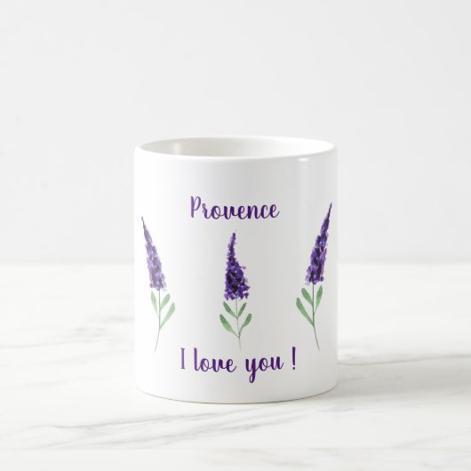 可愛いロマンチックなプロヴァンス私はあなたを愛するコーヒーマグ コーヒーマグカップ (中央)
