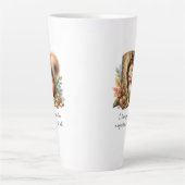 可愛いロマンチックな引用文水の色バレンティンズデイギフト カフェラテマグ (正面)