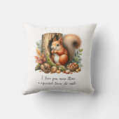 可愛いロマンチックな引用文水の色バレンティンズデイギフト クッション (裏面)