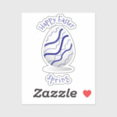 可愛いロマンチックハッピーイースターミニマル漫画 シール (シート)