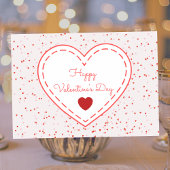 可愛いロマンチック赤ラブハッピーバレンタインデー シーズンカード