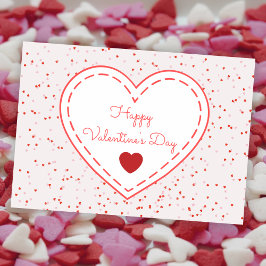 可愛いロマンチック赤ラブハッピーバレンタインデー シーズンカード