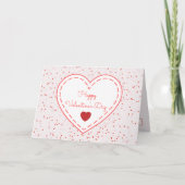 可愛いロマンチック赤ラブハッピーバレンタインデー シーズンカード (正面)