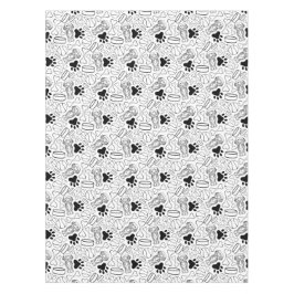 可愛いロングヘアダッシュンソーセージ犬 テーブルクロス