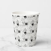 可愛いロングヘアダッシュンソーセージ犬 紙コップ (裏面)