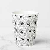 可愛いロングヘアダッシュンソーセージ犬 紙コップ (右)