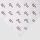 可愛いロングヘアダッシュンソーセージ犬 薄葉紙 (詳細)