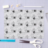 可愛いロングヘアダッシュンソーセージ犬 薄葉紙 (クラフト)