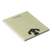 可愛いロングヘアダッシュンドパピーウィーナードッグ裏地 ノートパッド (アングル)