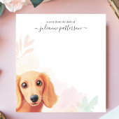 可愛いロングヘド犬パーソナライズされた名 ノートパッド