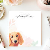 可愛いロングヘド犬パーソナライズされた名 ノートパッド