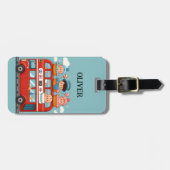 可愛いロンドンダブルデッキバスと魅力的ベビー ラゲッジタグ (正面横)