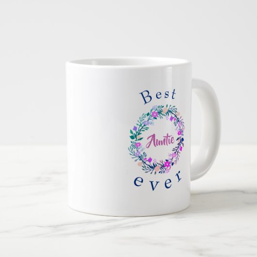 可愛いロ最高のゴウンティエバーワードアート ジャンボコーヒーマグカップ (正面右)