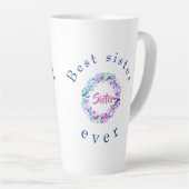 可愛いロ最高のゴシスターEver Word Art Mag カフェラテマグ (右アングル)