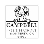 可愛いワイマラカスタムナー犬の住所スタンプ セルフインキングスタンプ (デザイン)